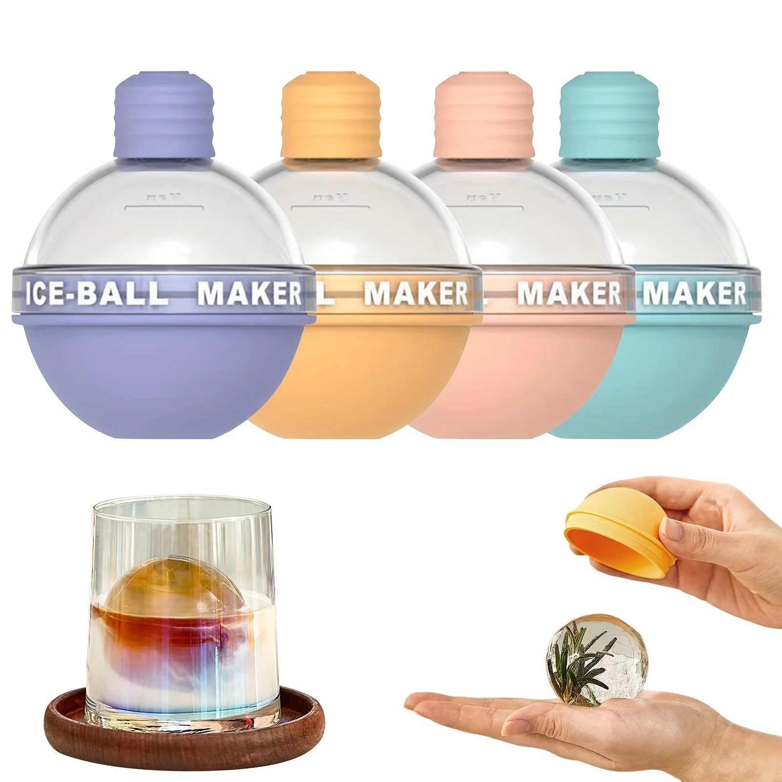 1/4パック大型丸型製氷器 6.35cm球体アイスモールド  - Ice Mold Sphere のレビューと価格